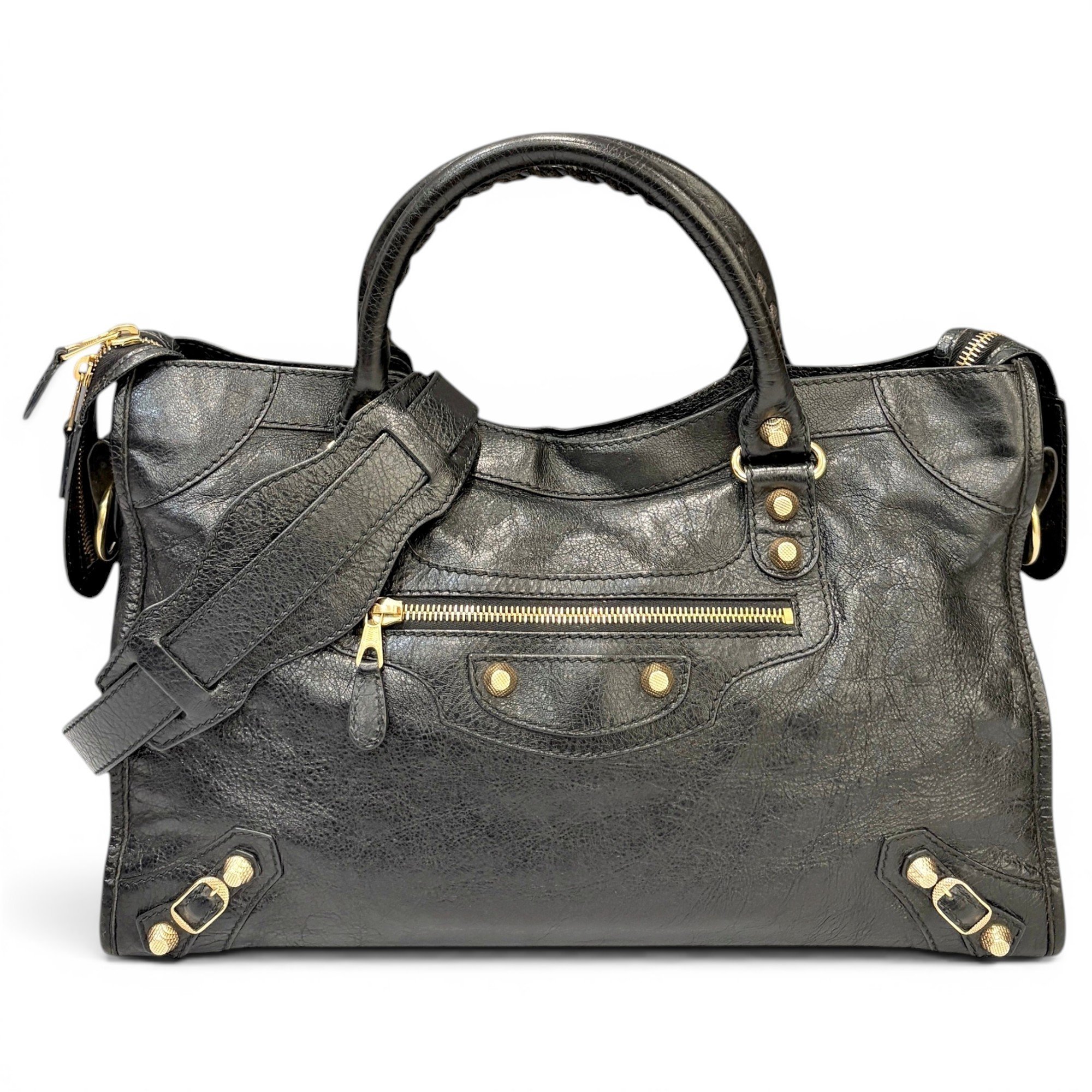 City pony-style calfskin handbag