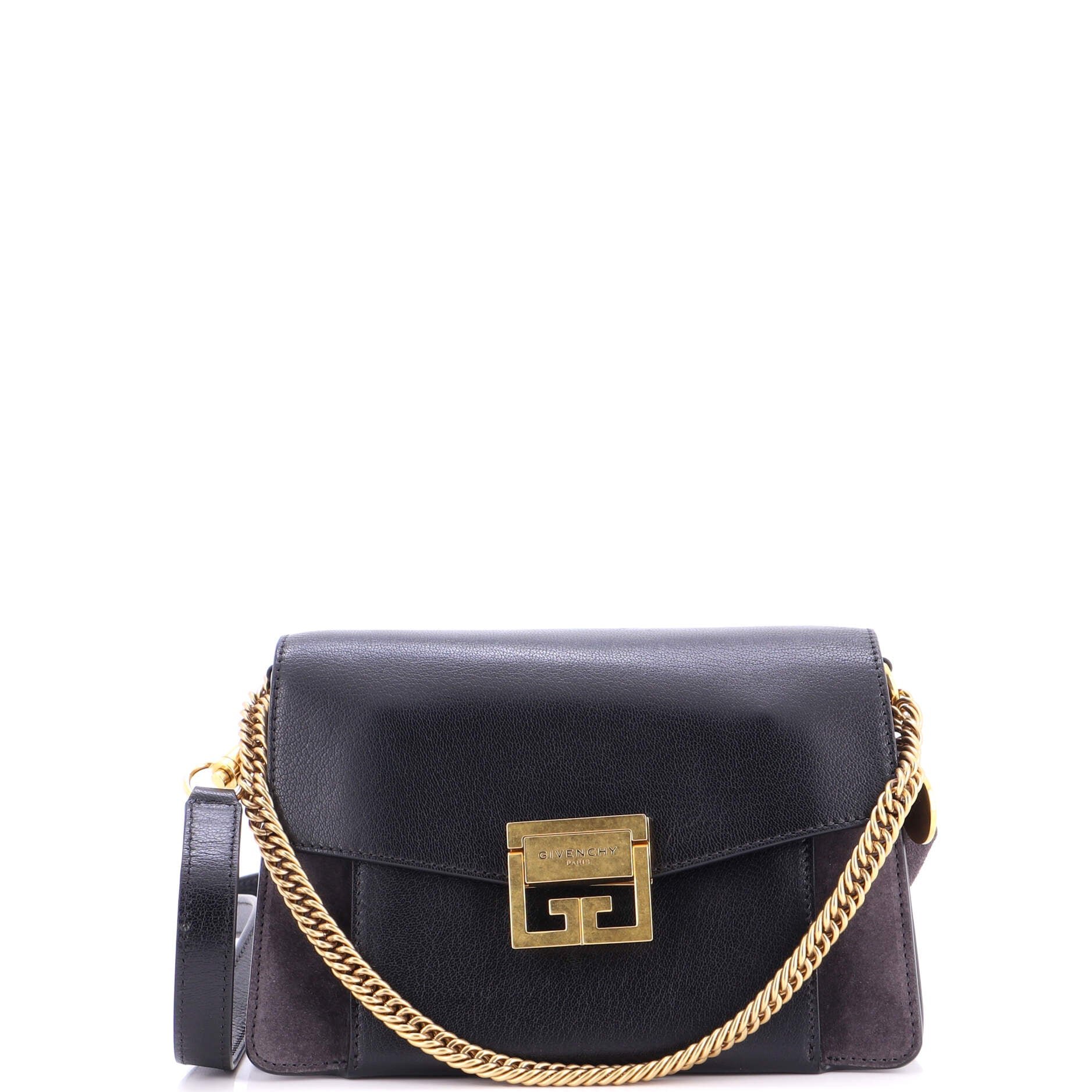 GV3 Flap Bag Leather with Suede Small