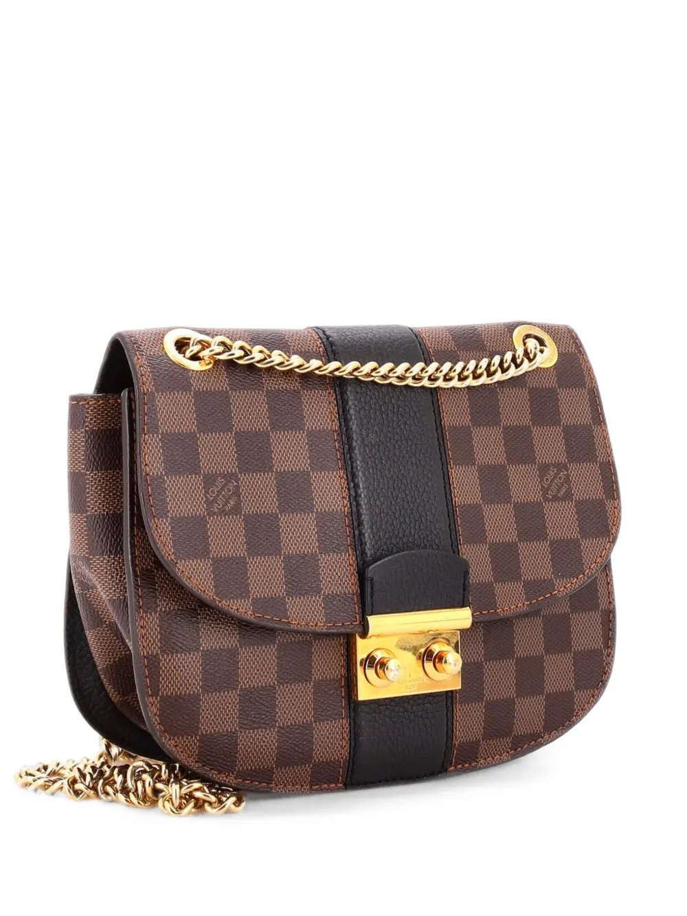 Wight Handbag Damier with Leather shoulder bag