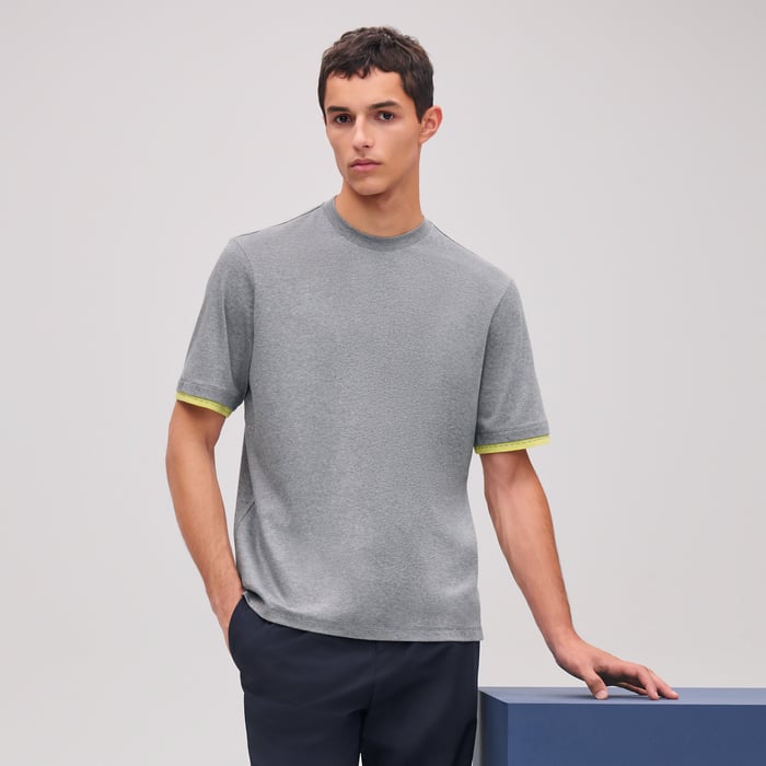 Gris "Piqures Sellier" T-shirt