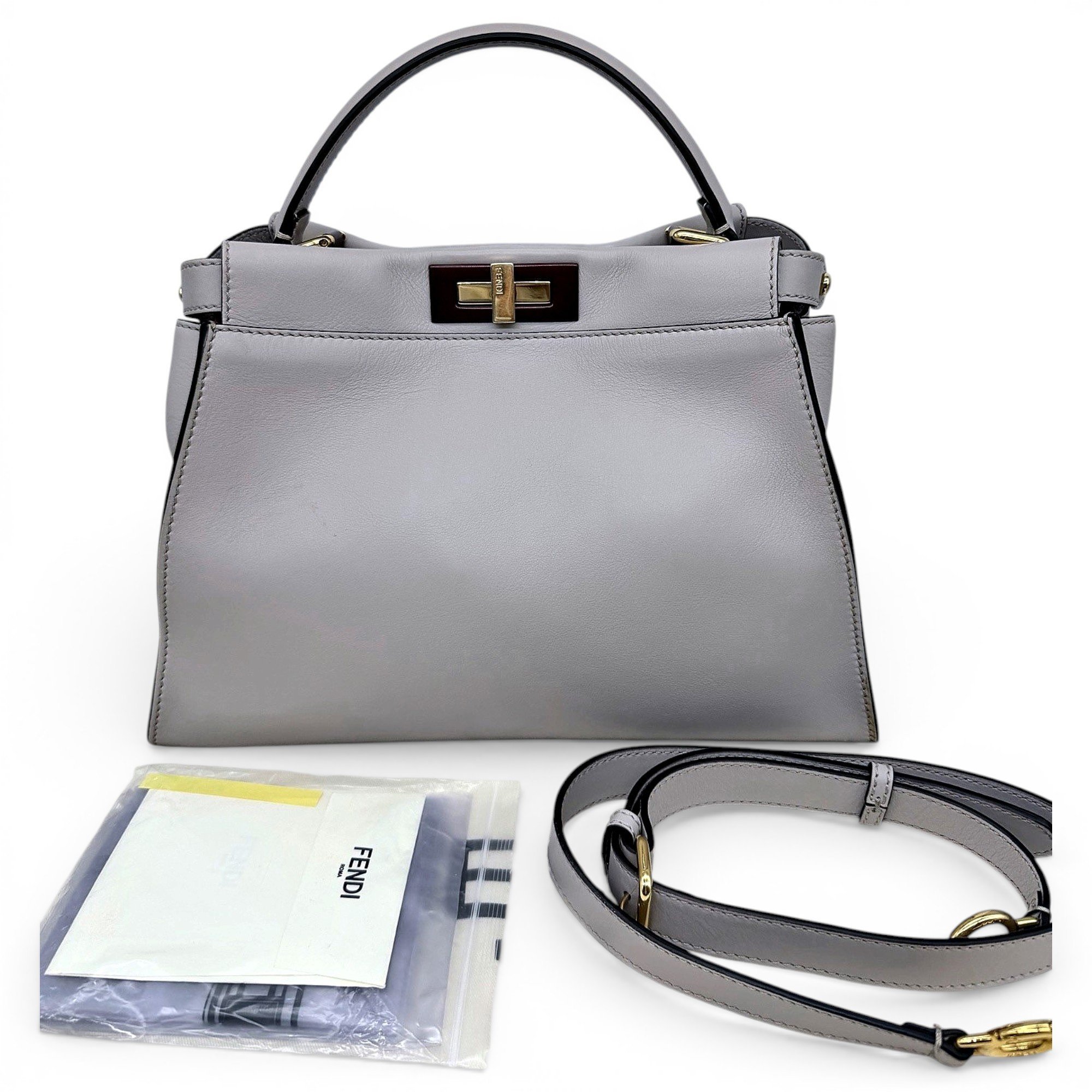 Peekaboo leather handbag
