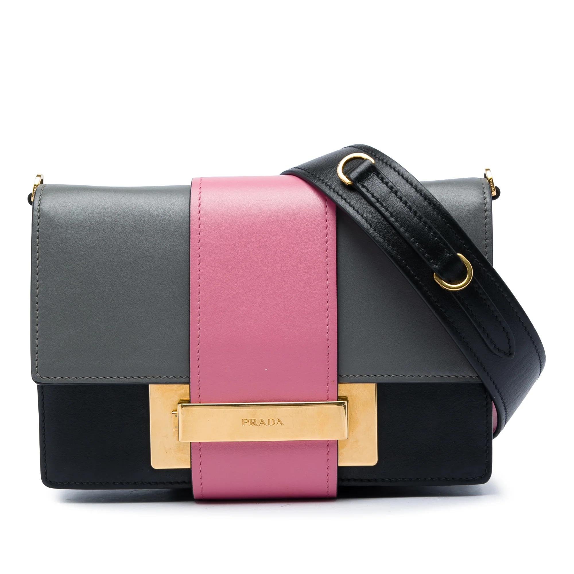 Ribbon leather crossbody bag