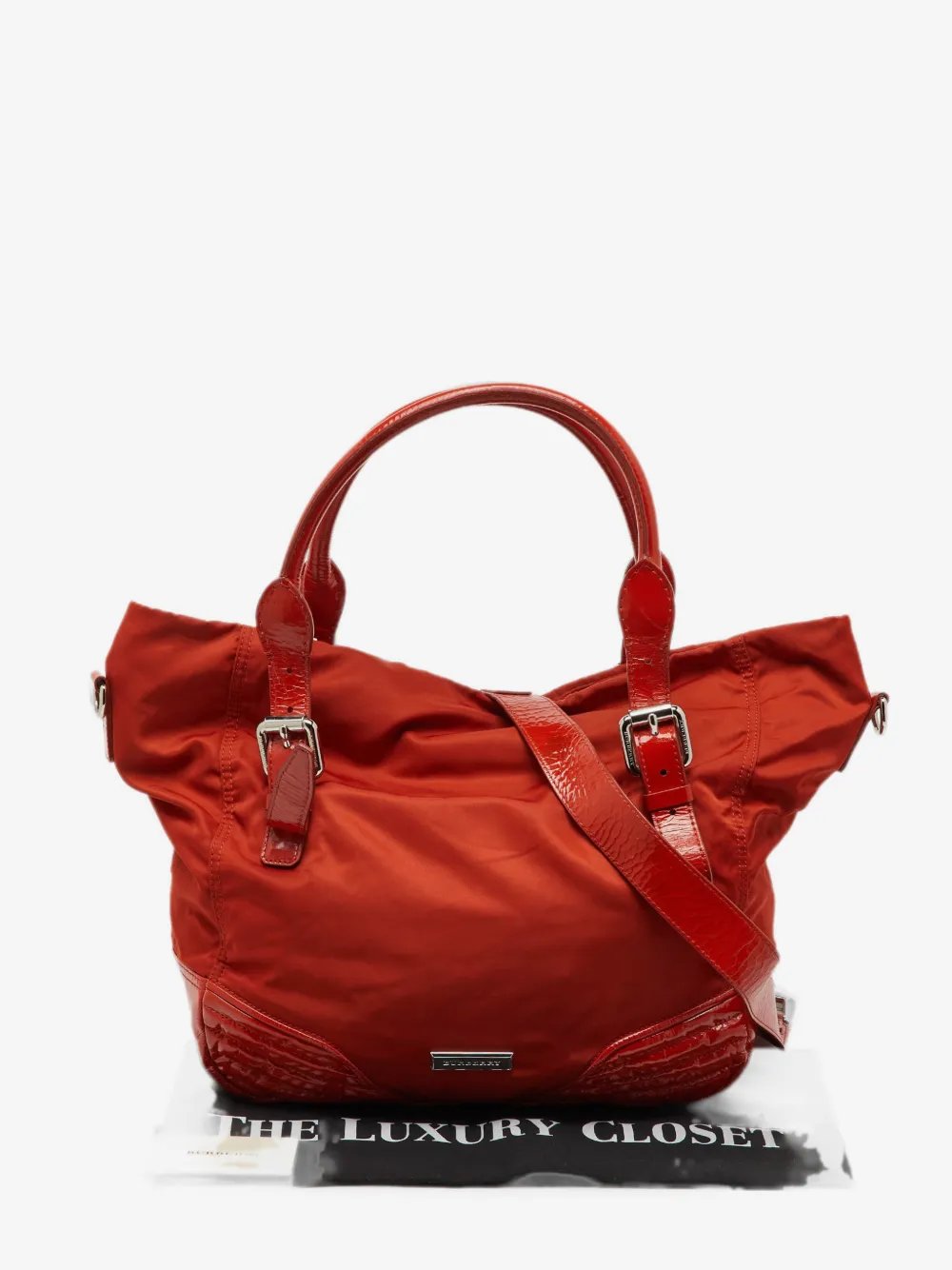 buckle-handle tote bag