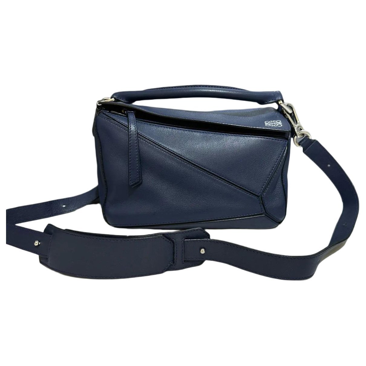 Puzzle leather handbag