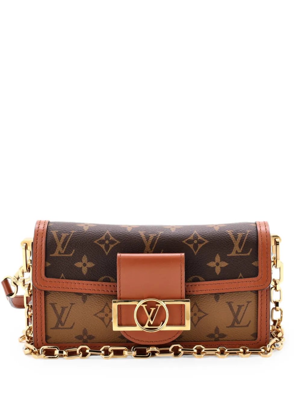 Dauphine Reverse Monogram Canvas East West shoulder bag