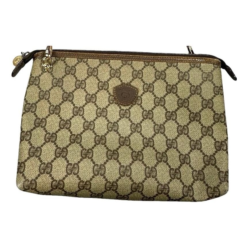Leather clutch bag