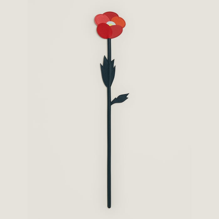 Random Leather Poppy Flower