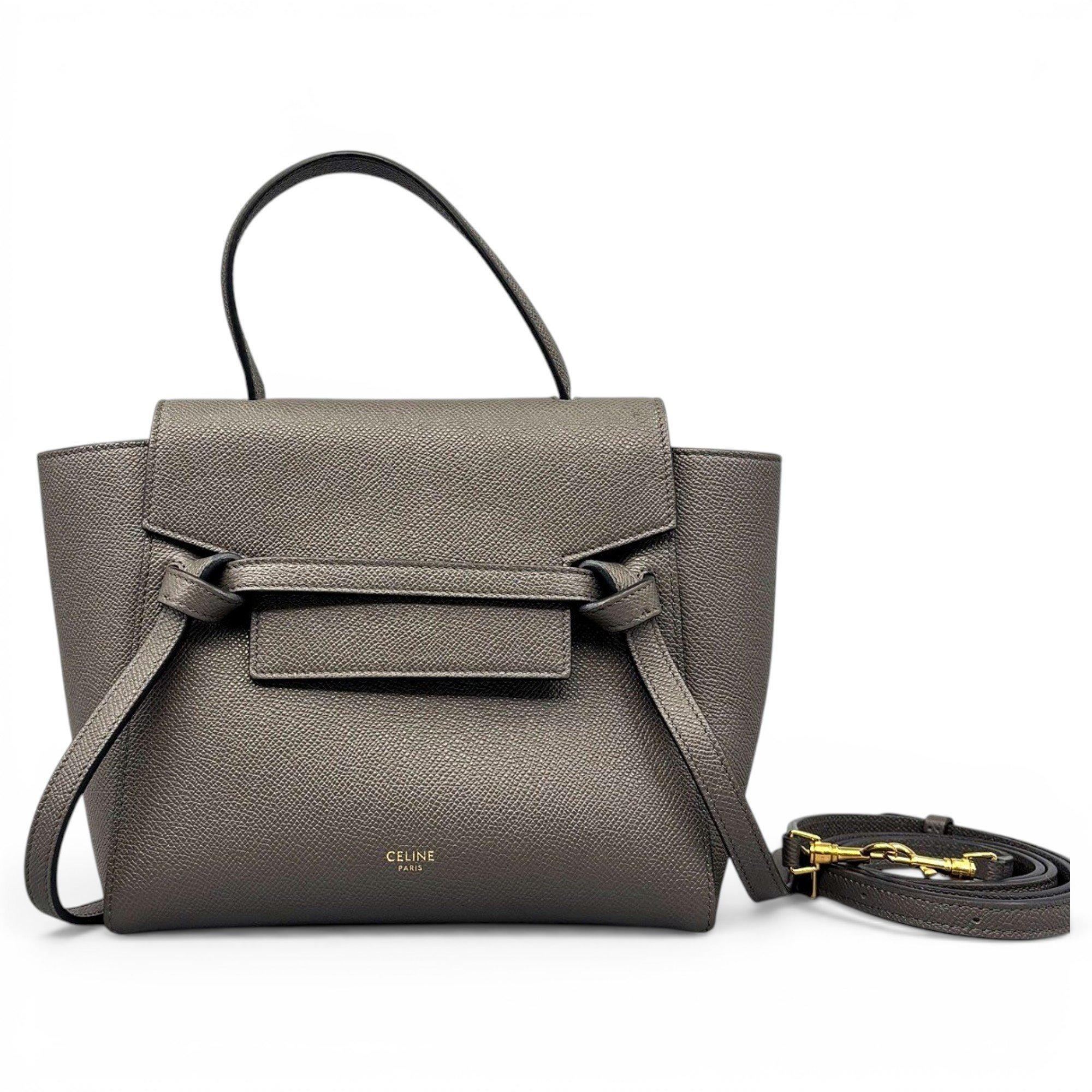 Belt leather handbag