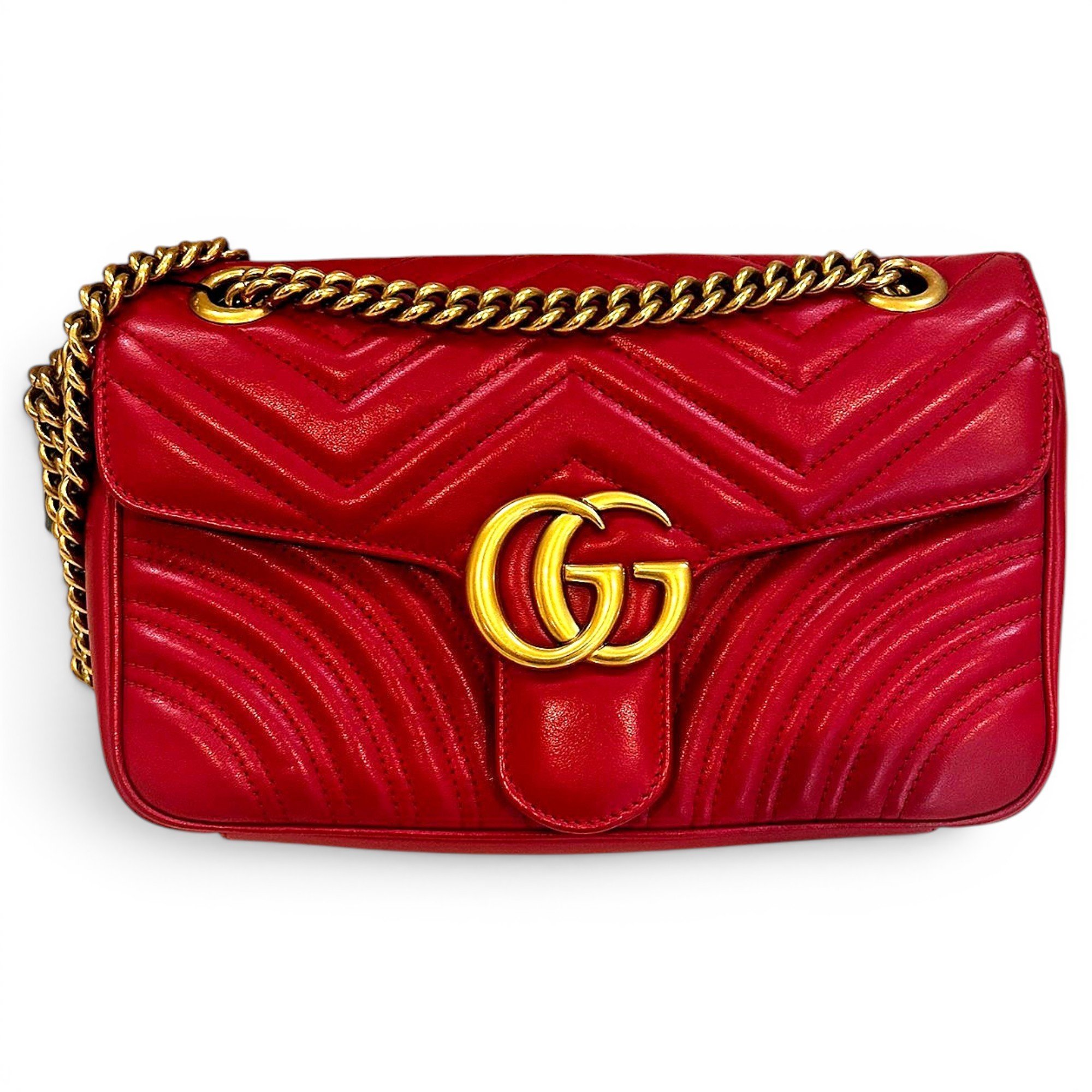 GG Marmont Chain Flap leather crossbody bag