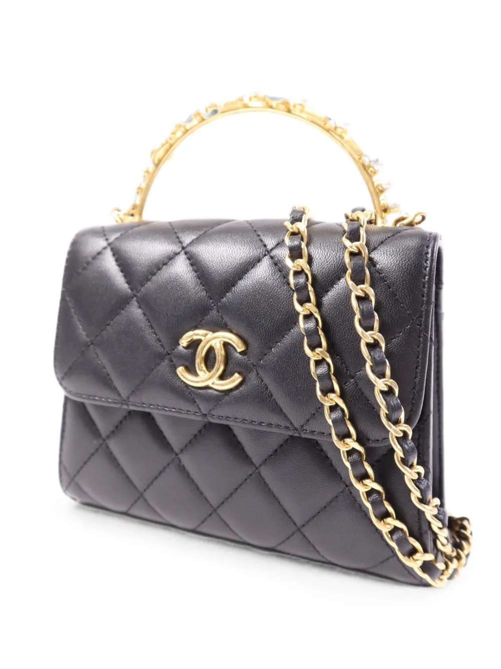 mini CC GHW Flap quilted tote bag