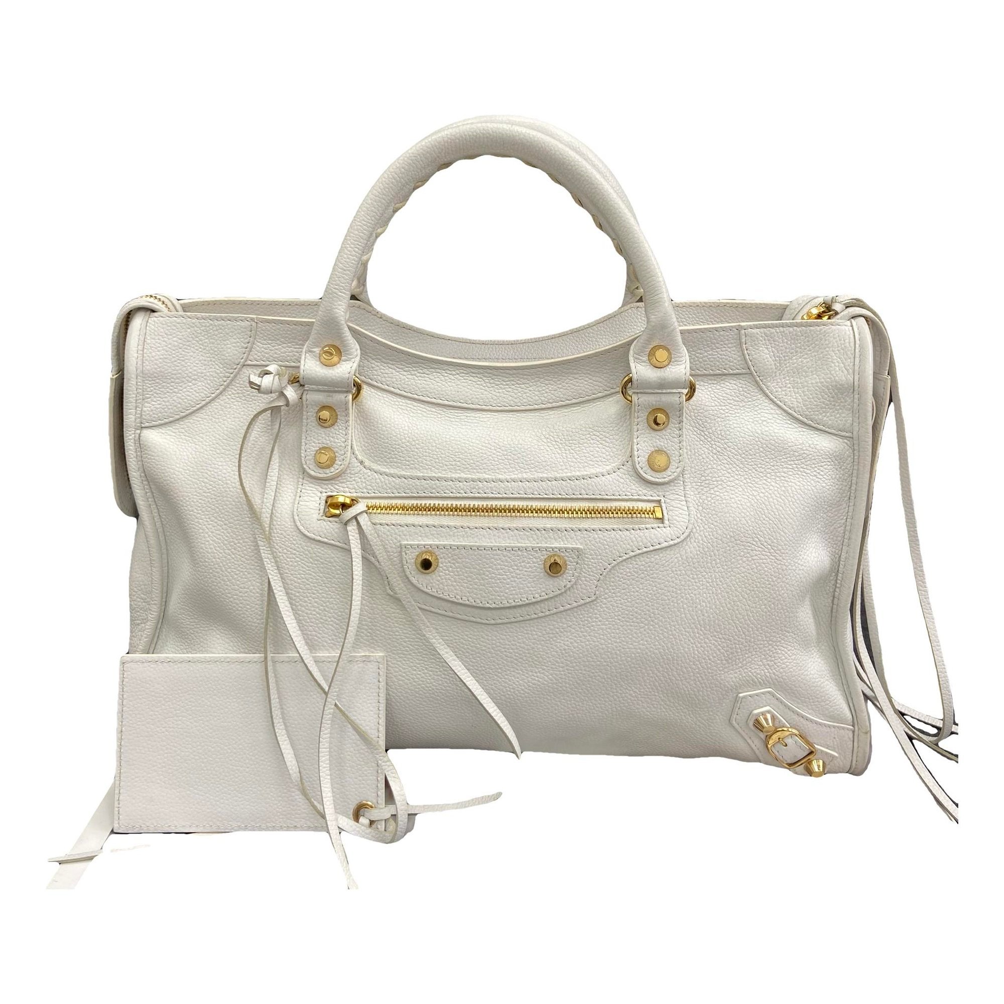 City leather handbag