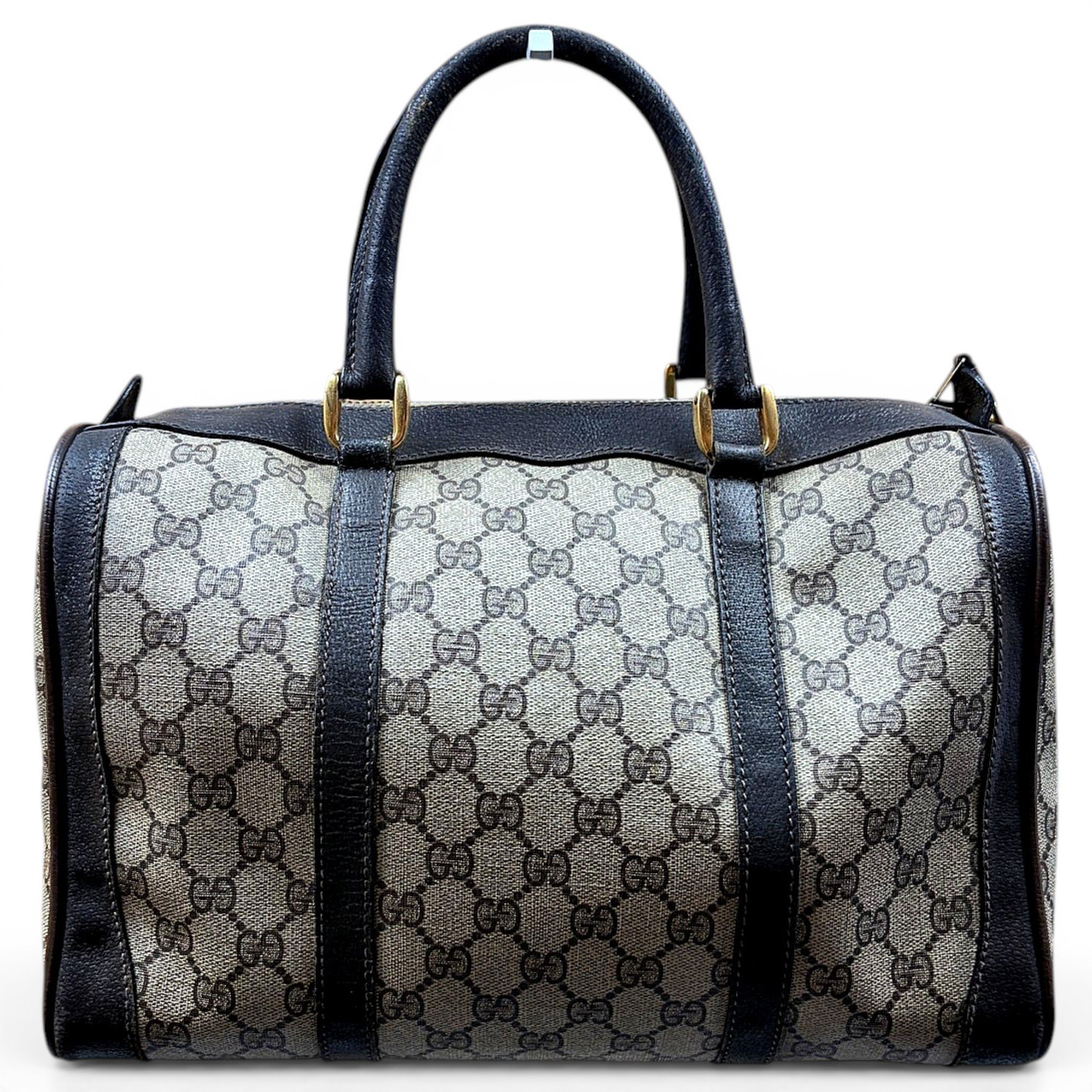 Boston leather bowling bag