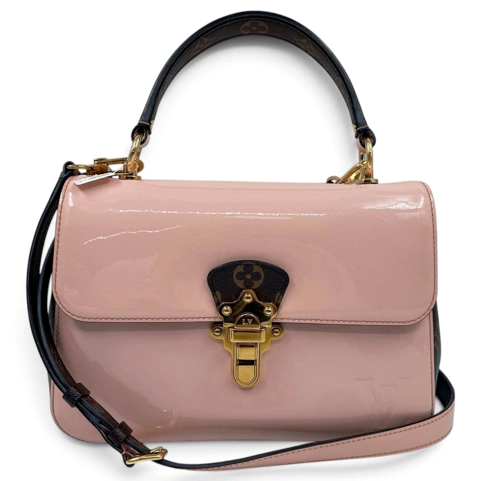 Cherrywood patent leather crossbody bag