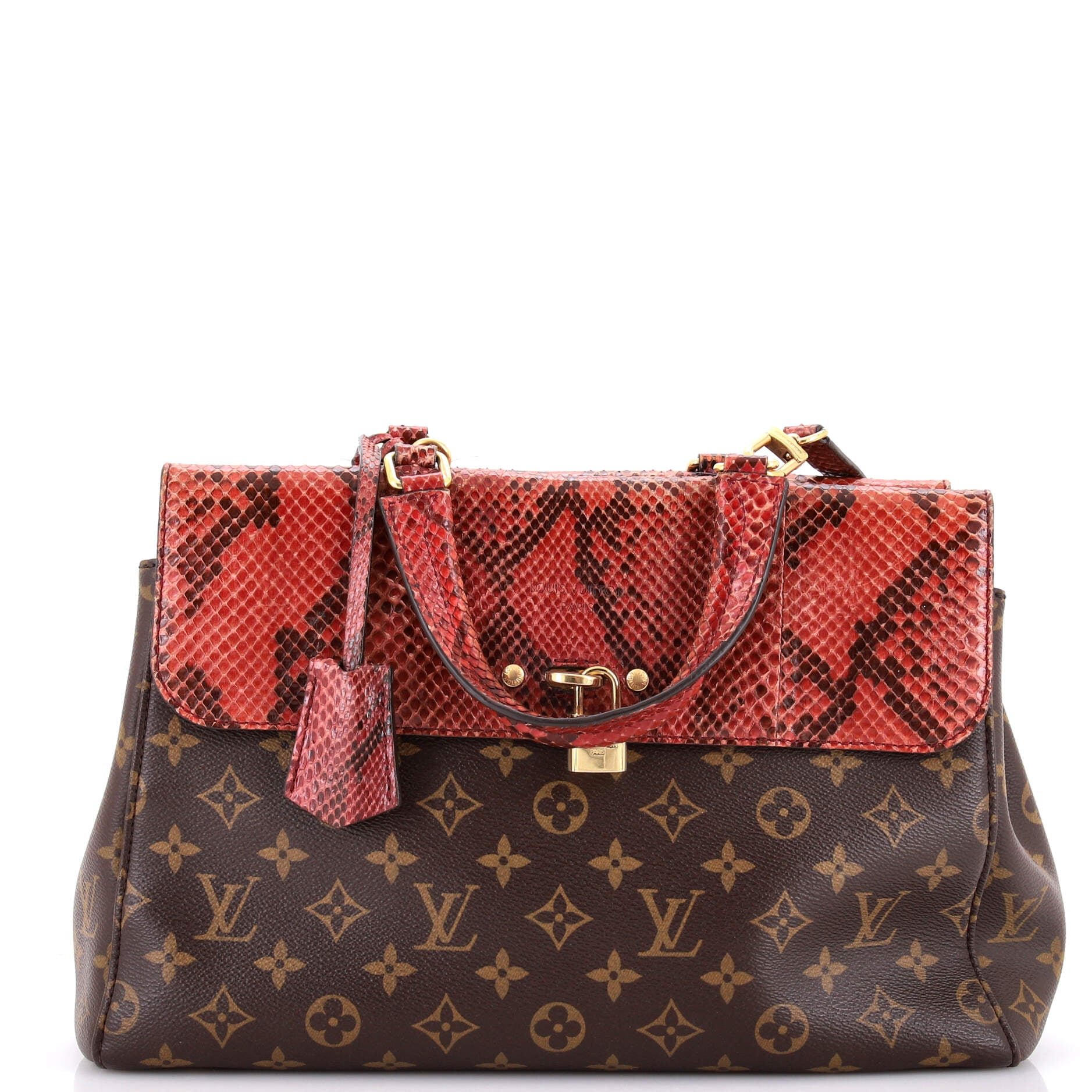 Venus Handbag Monogram Canvas and Python