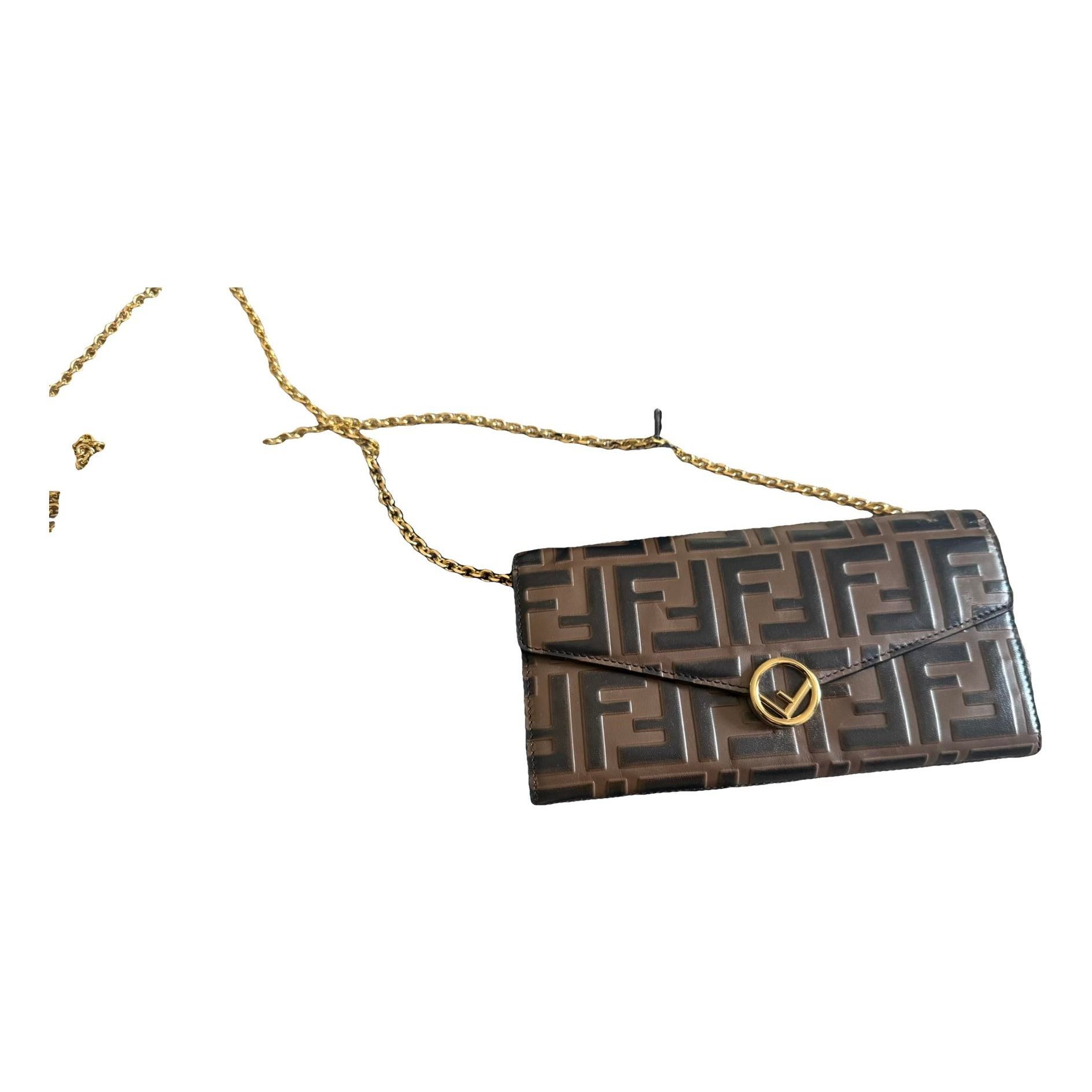Leather clutch bag