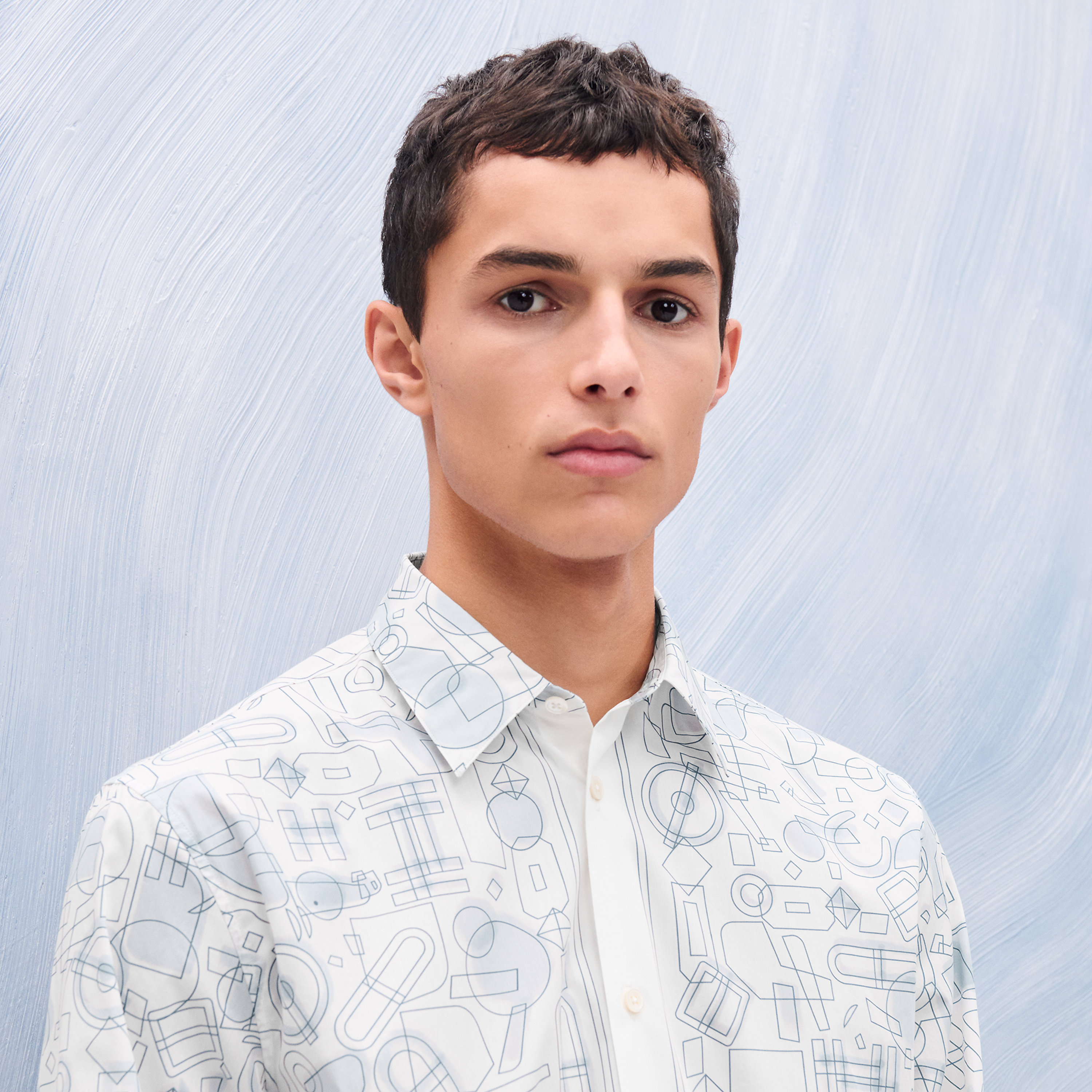 "Fragments Equestres" straight cut shirt