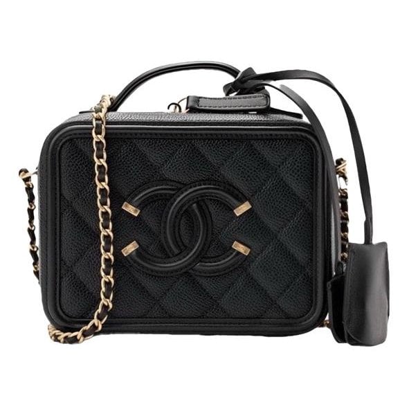 Vanity leather handbag