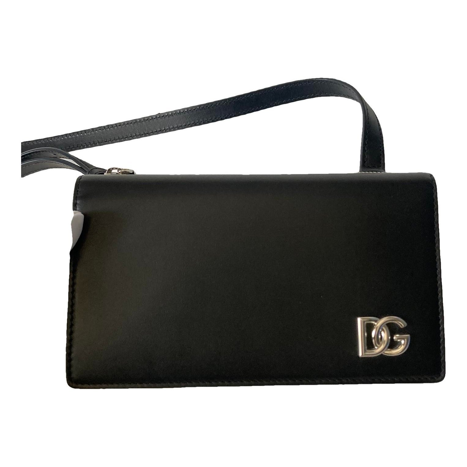 Leather clutch bag