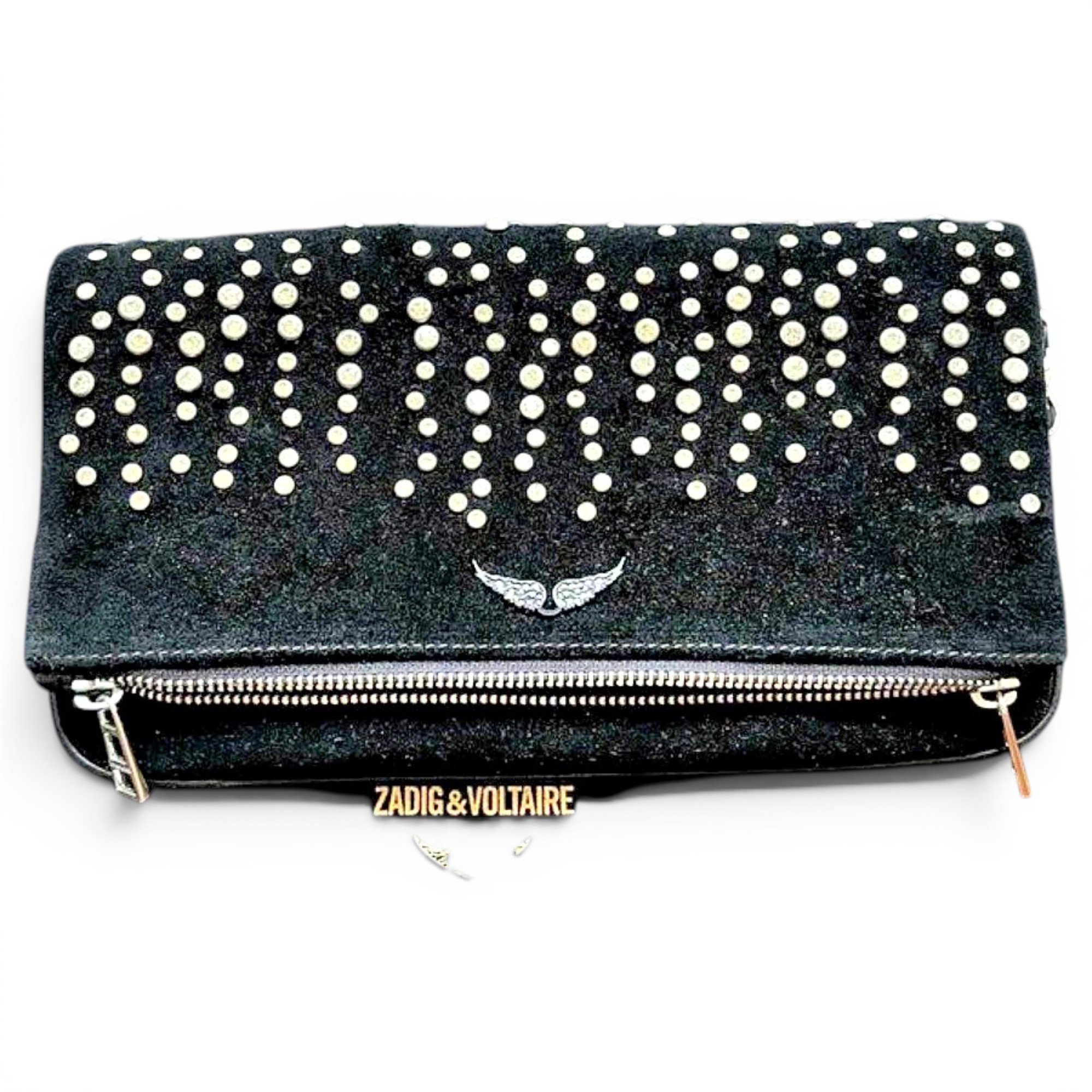 Leather clutch bag