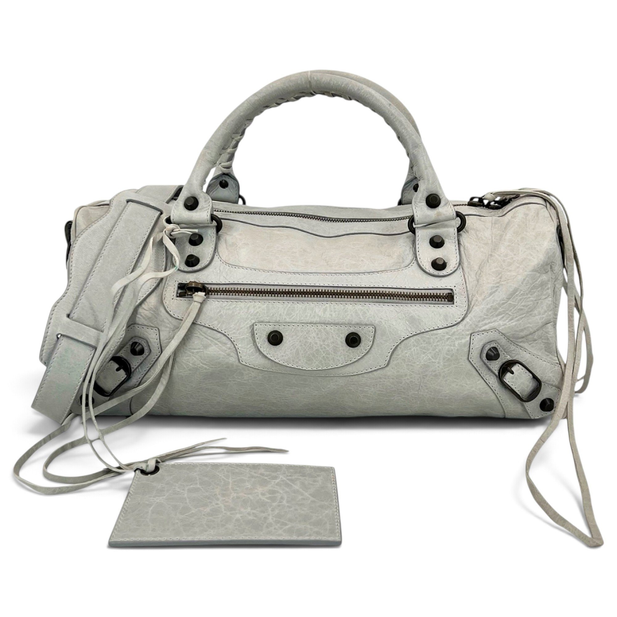 City leather handbag