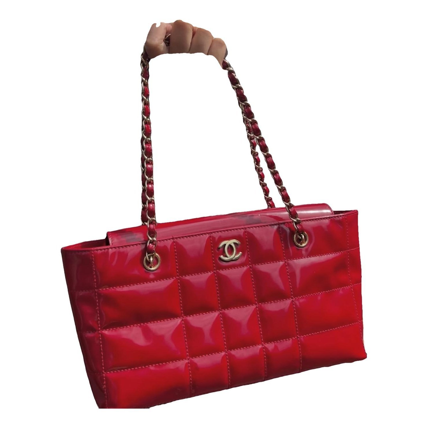 Patent leather handbag