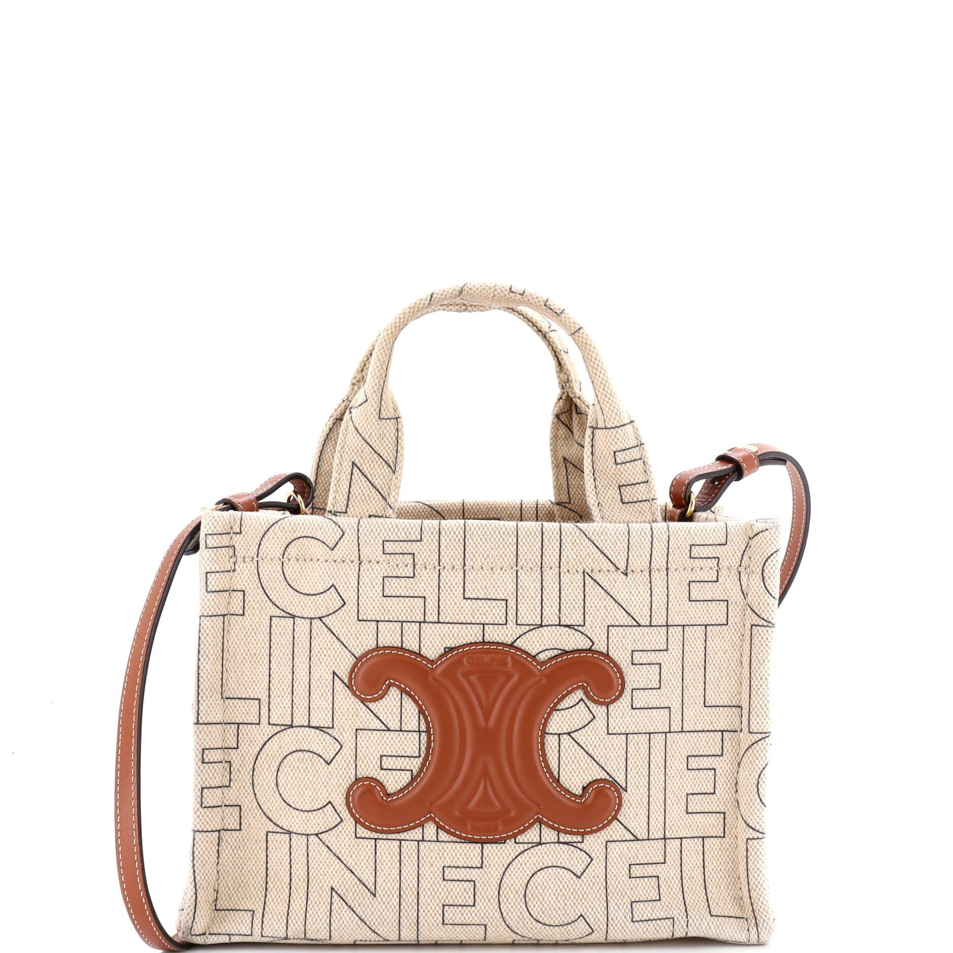 Cabas Thais Tote Triomphe Printed Canvas Small