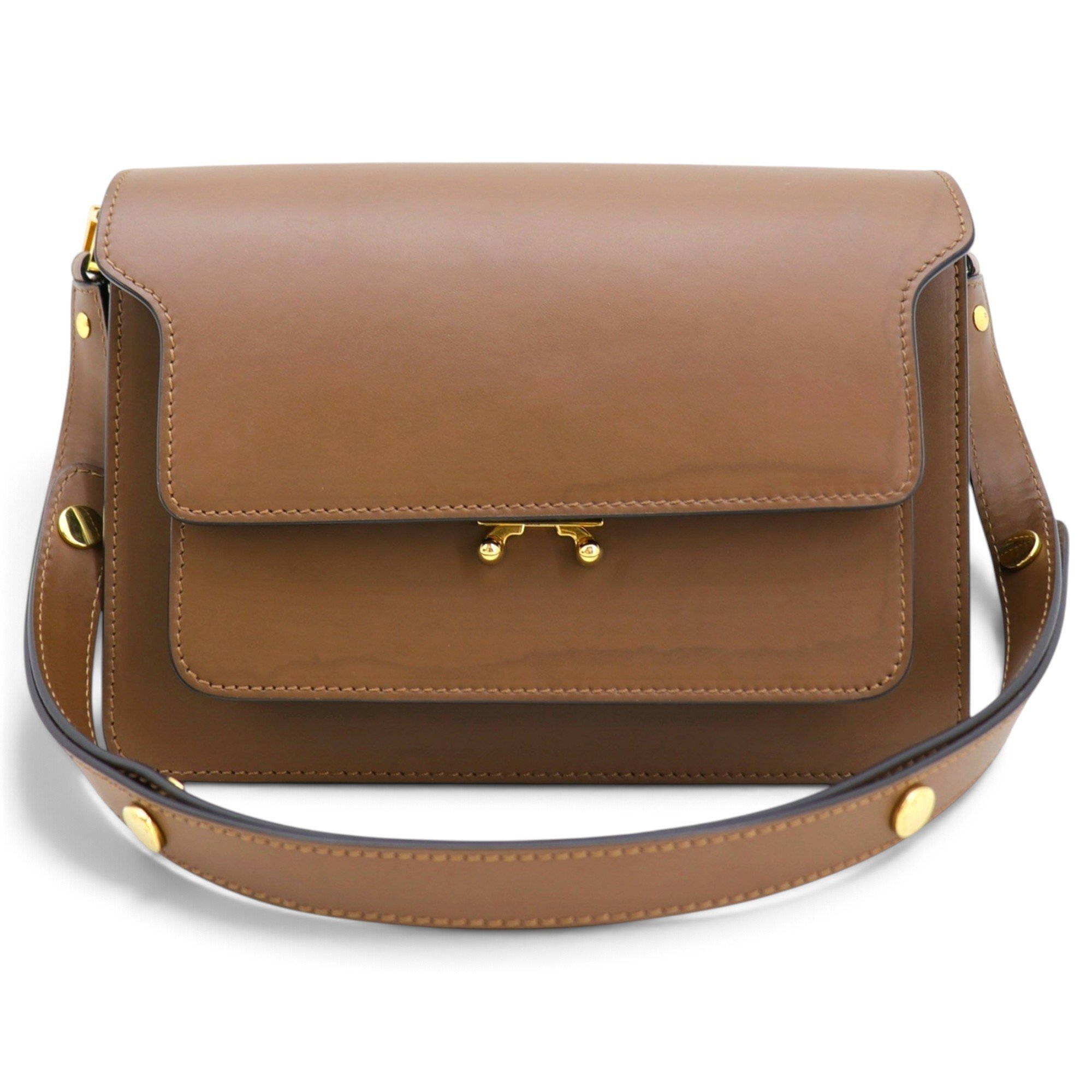 Trunk leather handbag