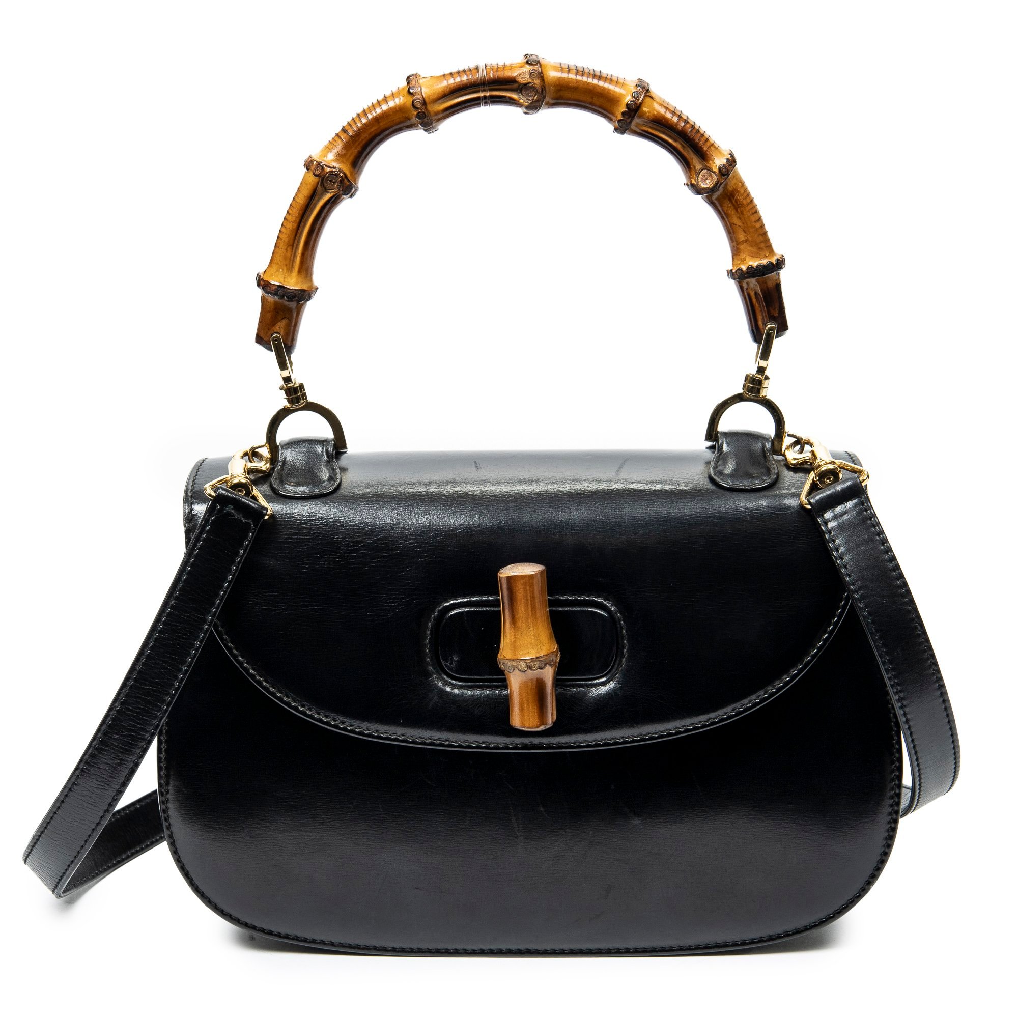 Bamboo leather handbag