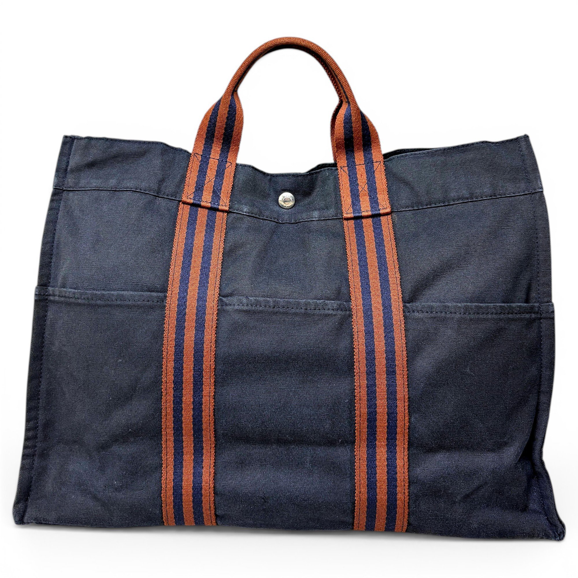 Hermes Troca Handbag Navy 1837