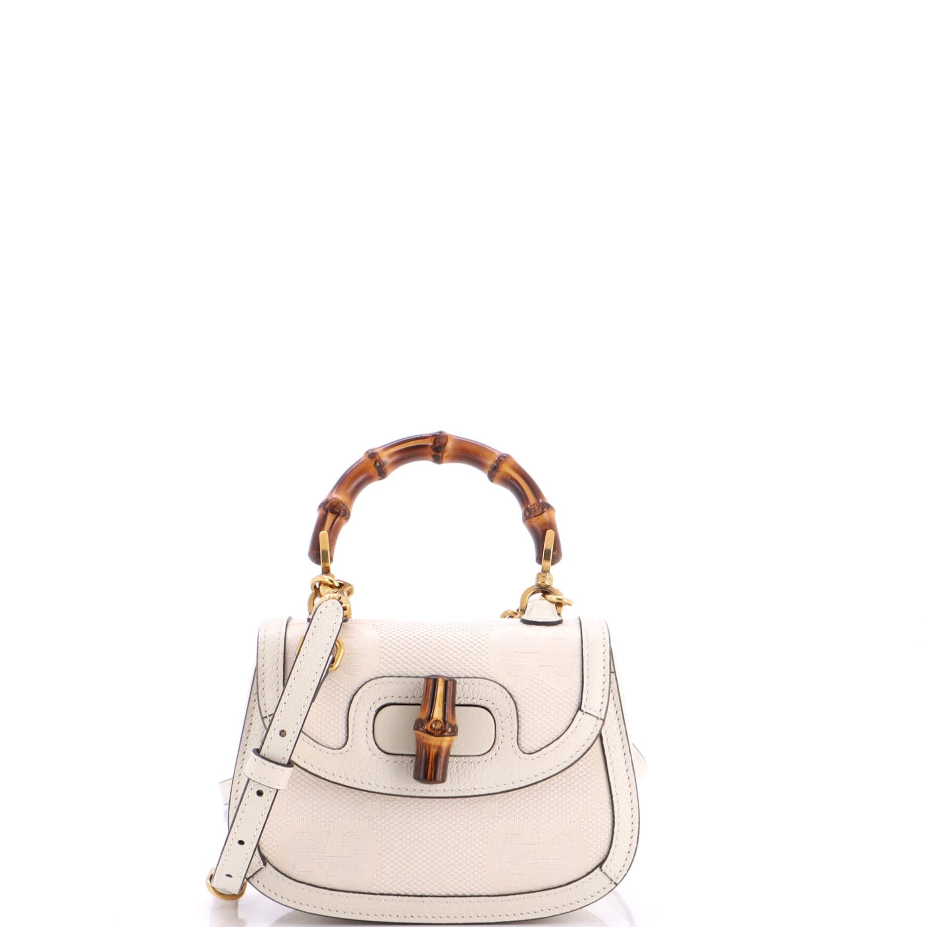 Bamboo 1947 Top Handle Bag Jumbo GG Canvas Mini