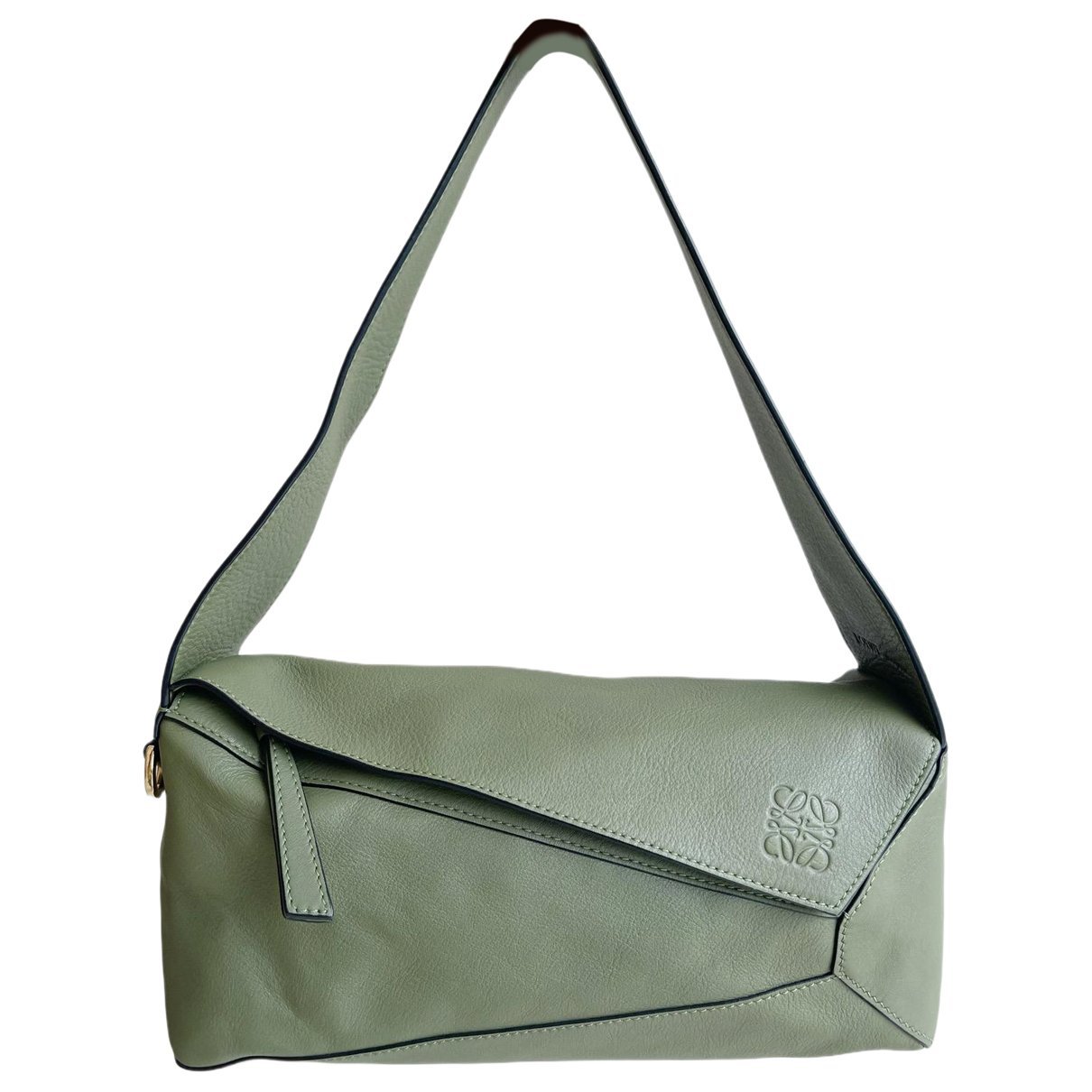 Puzzle leather handbag