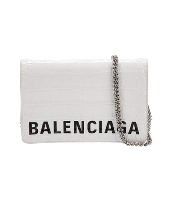 Balenciaga Embossed Leather Clutch
