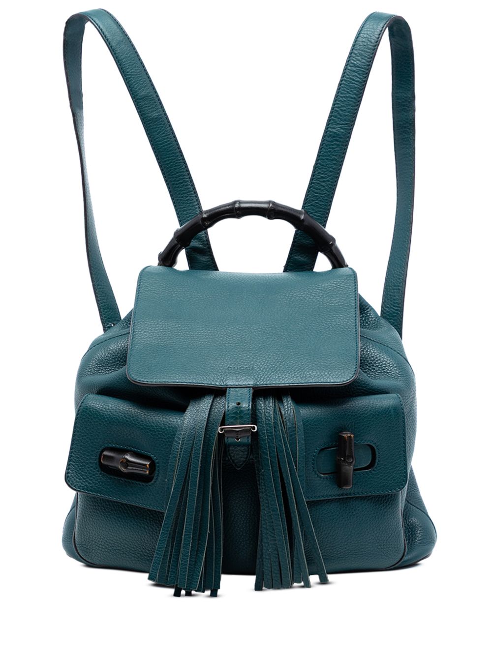 2016-2026 Leather Bamboo Tassel backpack