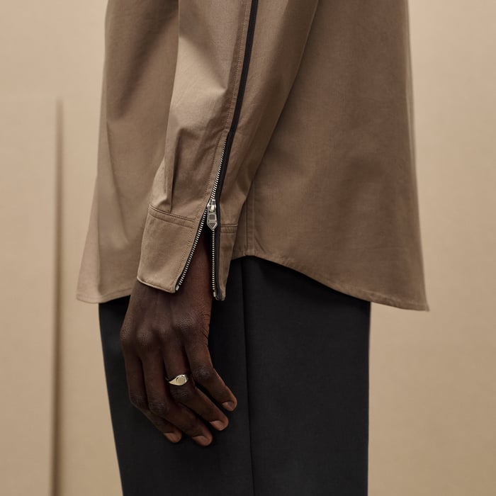 Tourbe Straight Cut Shirt With Contrasted Detail