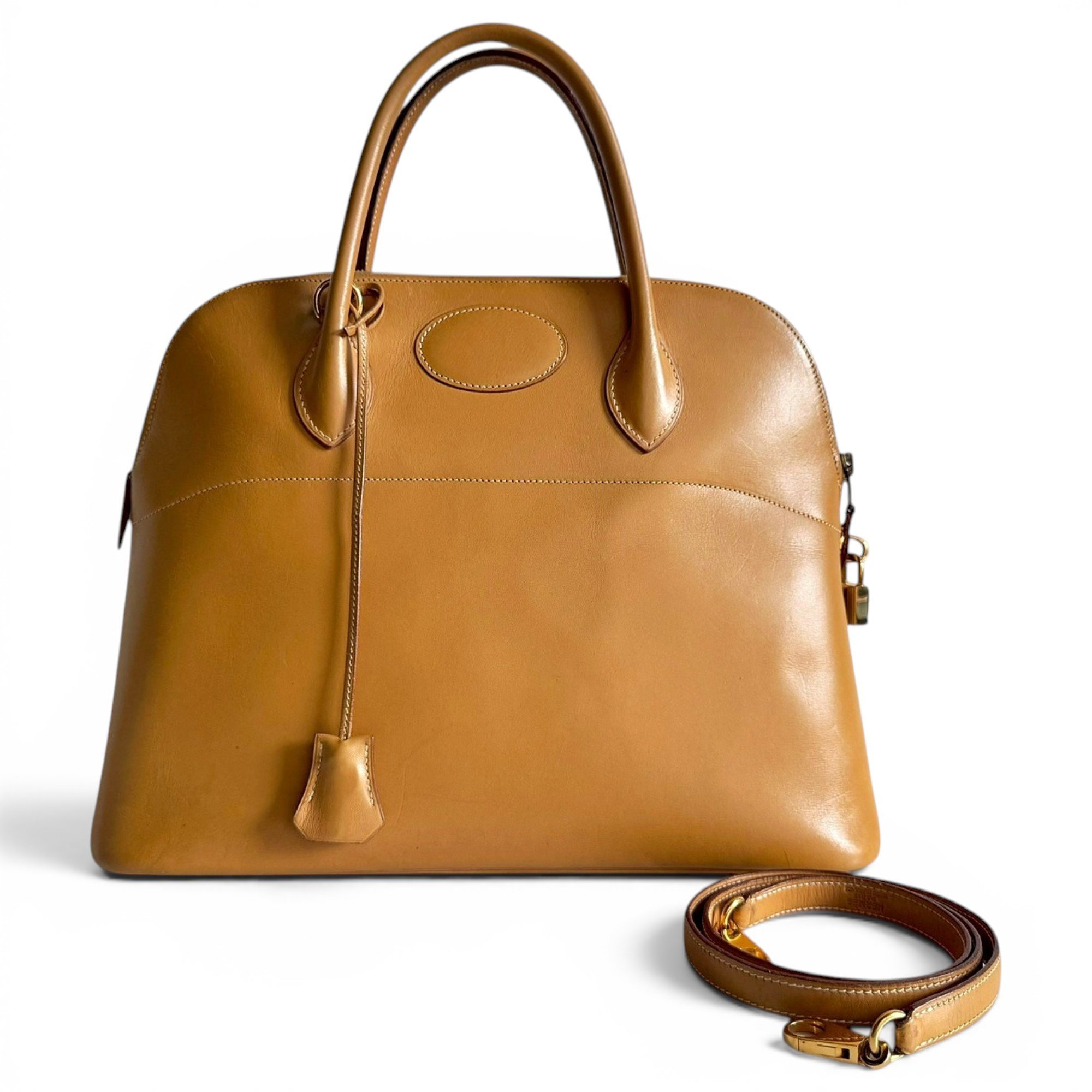 Hermes Bolide Handbag Natural Sable 1994