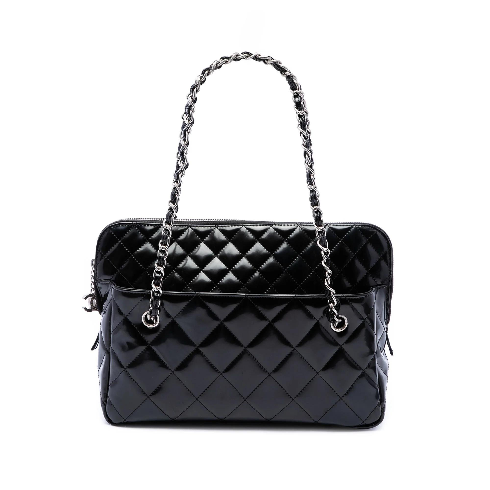 Business Affinity patent leather handbag