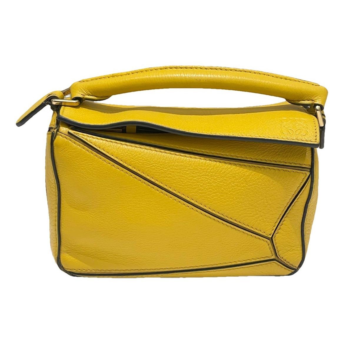 Puzzle leather handbag