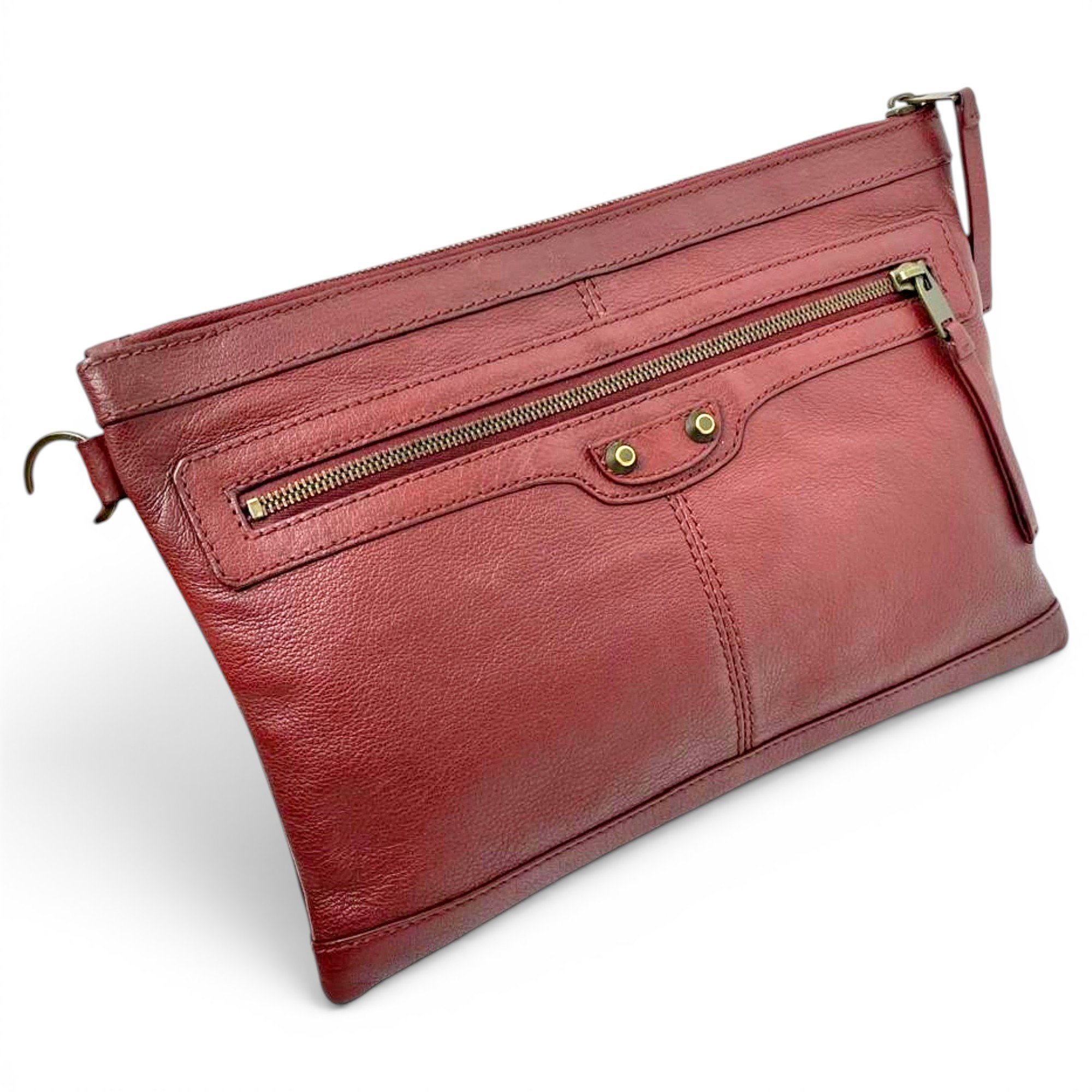 City Clip leather clutch bag