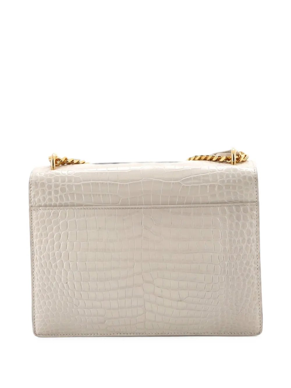 Sunset Crocodile Embossed Leather Medium crossbody bag