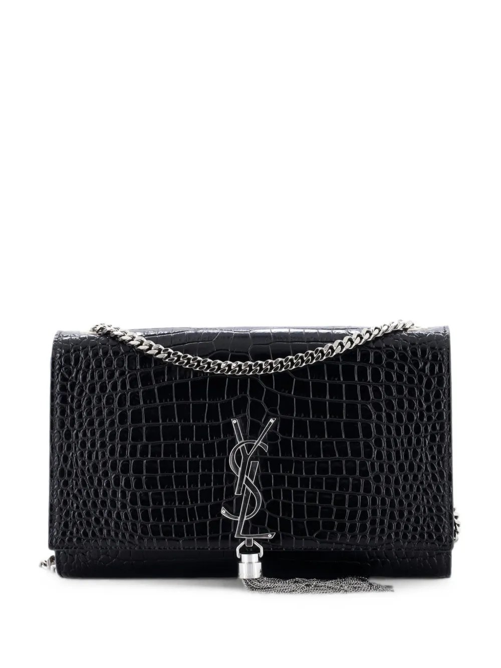 Classic Monogram Tassel Crocodile Embossed Leather Medium crossbody bag