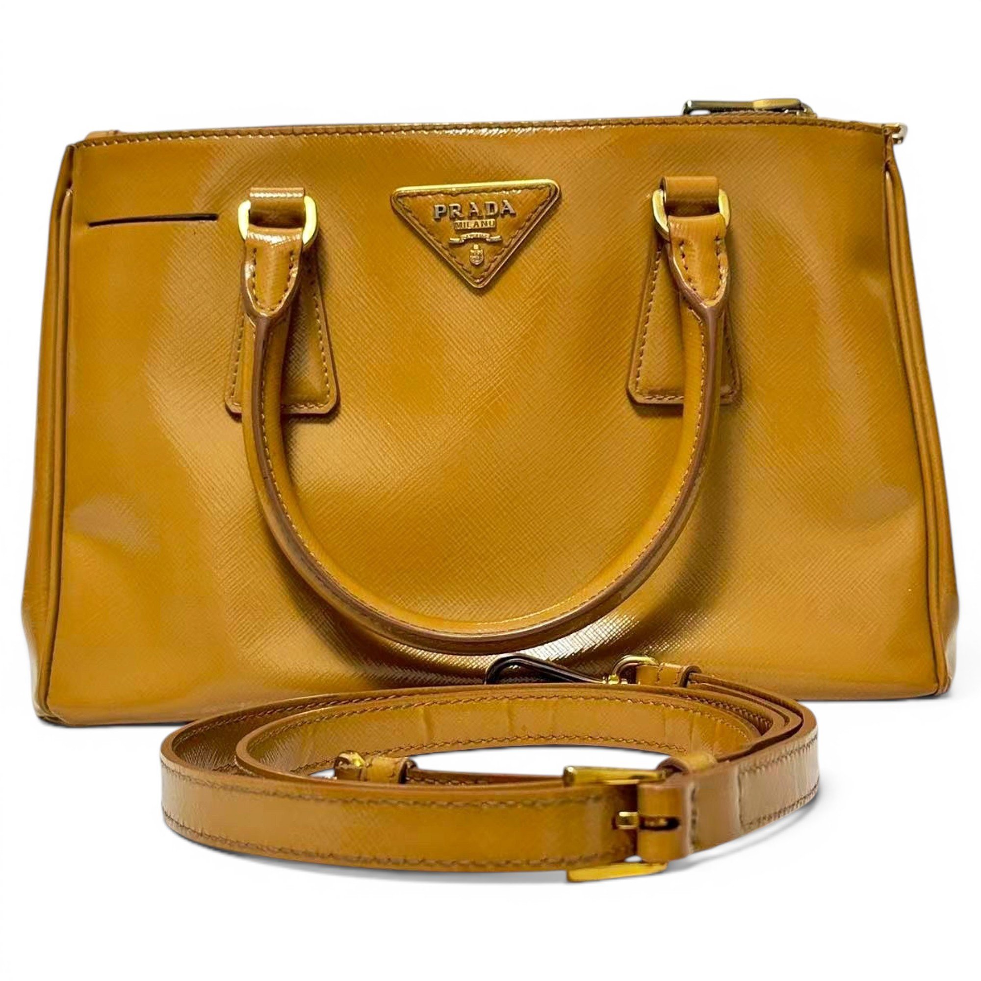 Galleria patent leather handbag