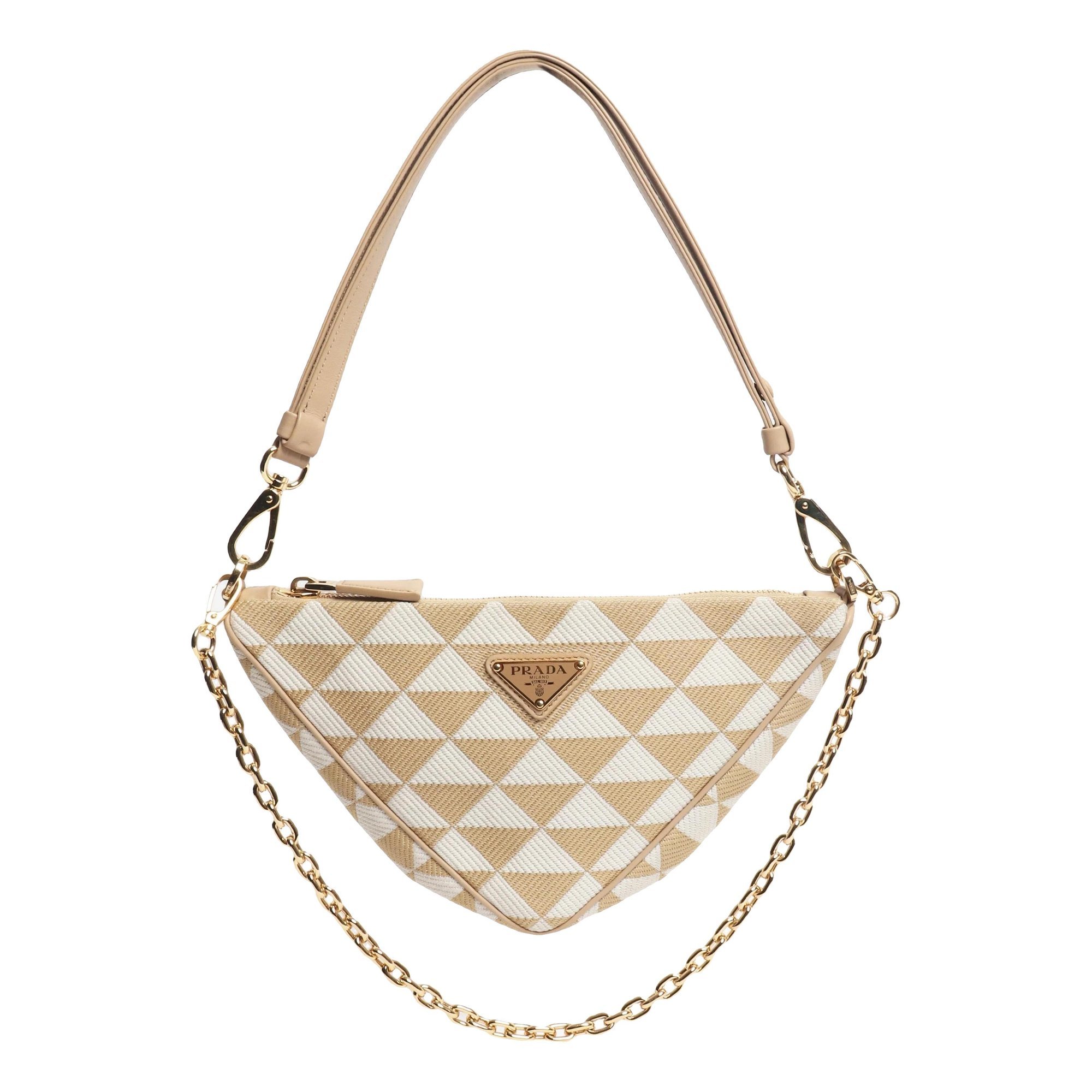 Triangle leather mini bag