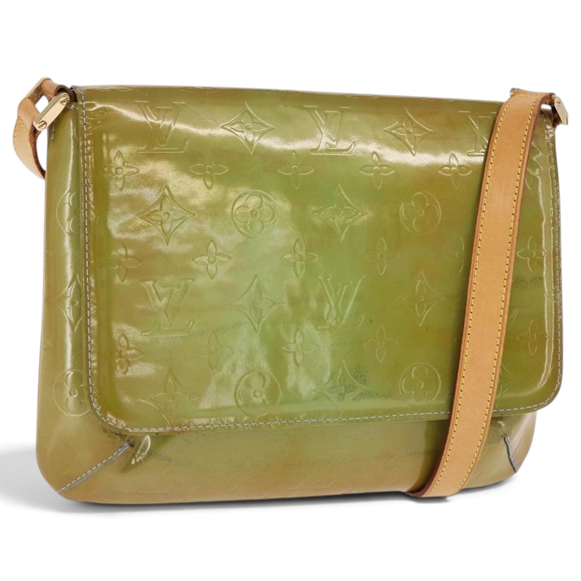 Patent leather handbag