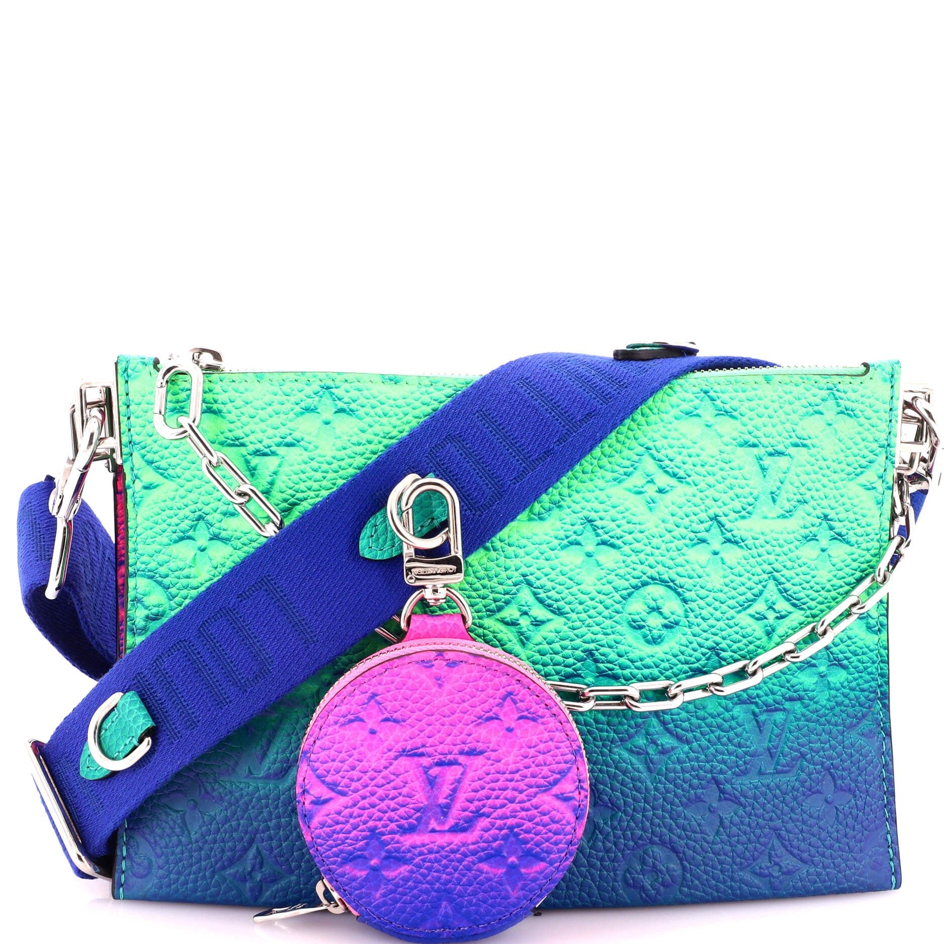 Trio Pouch Messenger Bag Limited Edition Illusion Monogram Taurillon Leather