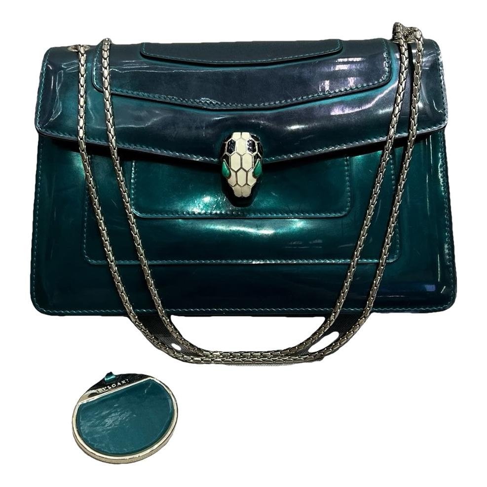 Serpenti patent leather handbag