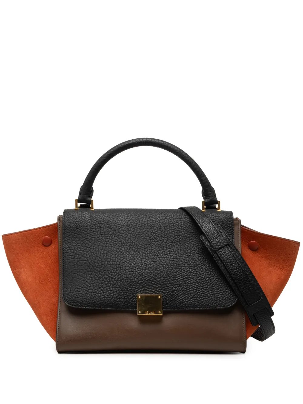 Celine 2015 Small Tricolor Leather Trapeze satchel