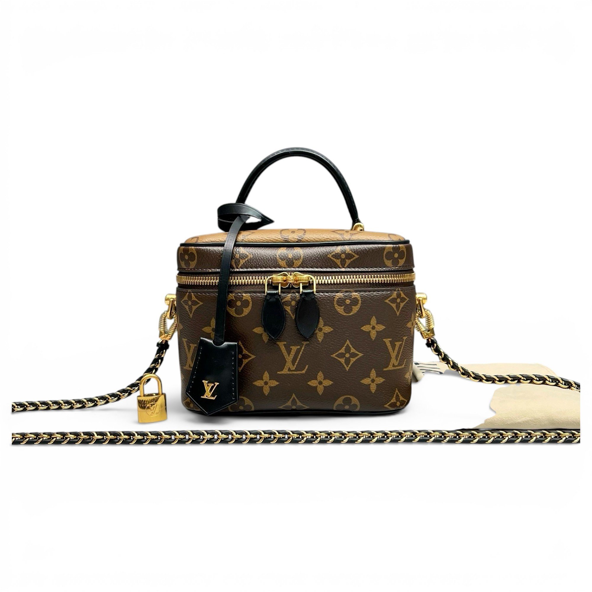 Vanity leather handbag