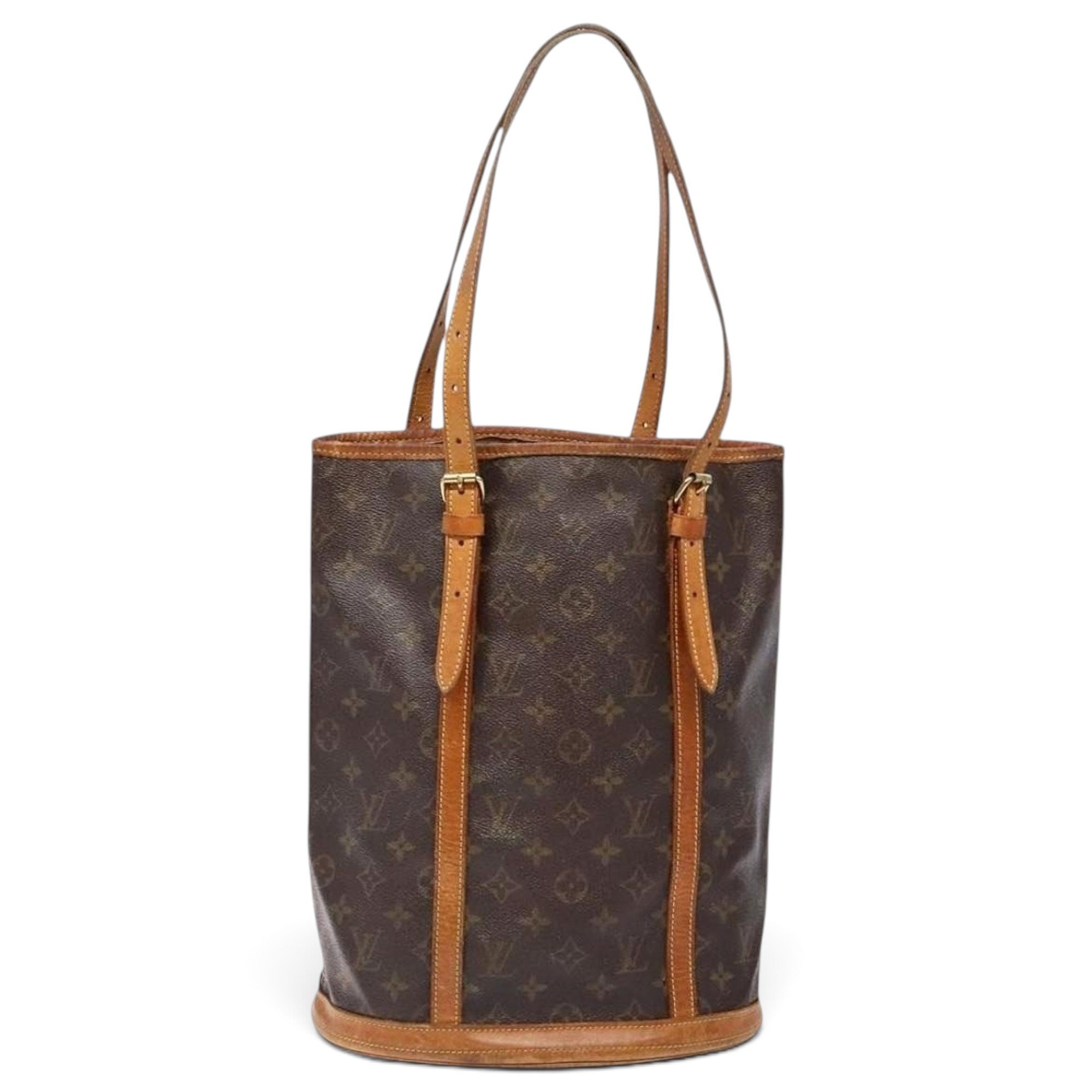 Bucket leather handbag