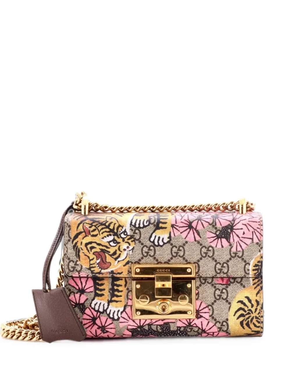 Padlock Bengal Print GG Coated Canvas Small shoulder bag