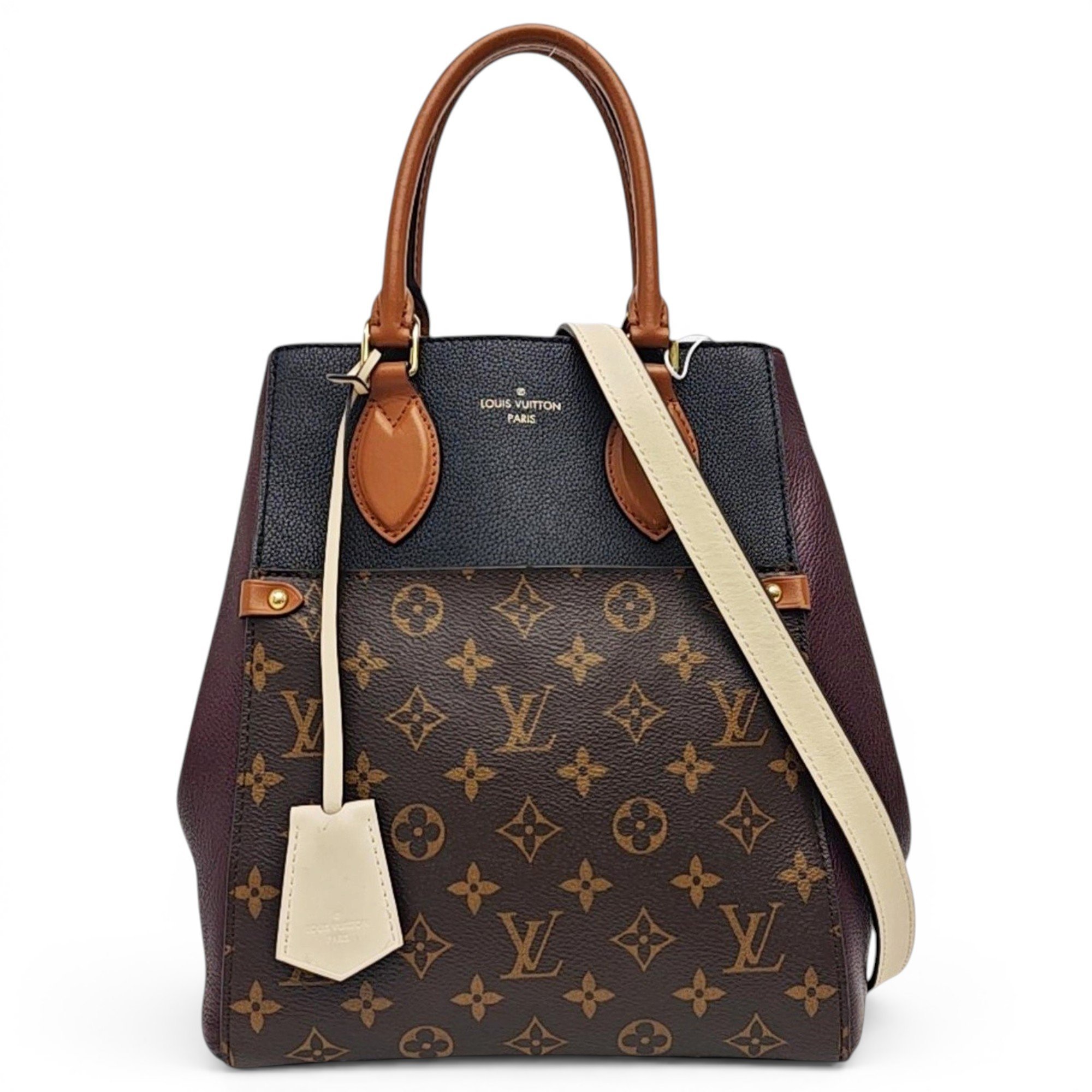 Fold leather handbag